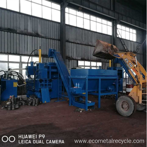 Horizontal Scrap Steel Shavings Briquetting Press Machine